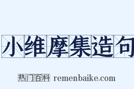 小维摩集造句是什么意思的图片